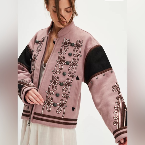 NWT Free People We The Free Boy Band Bomber Jacket - Picture 1 of 3
